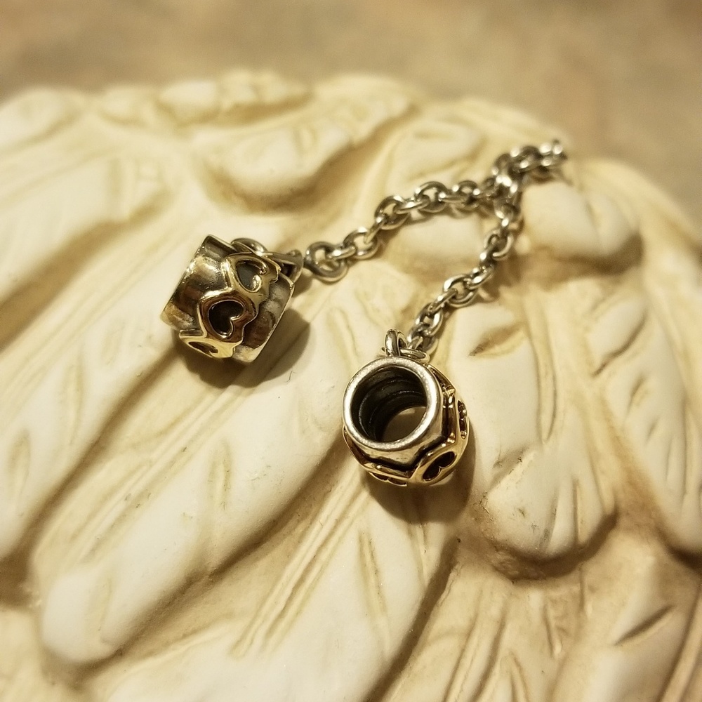 Pandora Gold Hearts Safety Chain